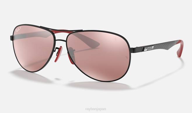 Ray-Ban マットブラック/シルバー 男性 rb8313m スクーデリア フェラーリ コレクション サングラス 44RX960