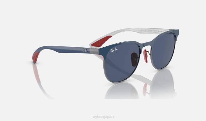 Ray-Ban ガンメタル/ブルーにポリッシュブルー 男性 rb8327m スクーデリア フェラーリ コレクション サングラス 44RX1511
