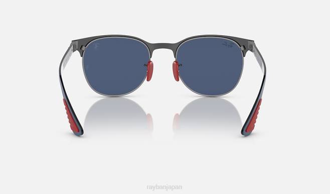 Ray-Ban ガンメタル/ブルーにポリッシュブルー 男性 rb8327m スクーデリア フェラーリ コレクション サングラス 44RX1511