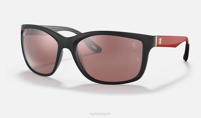 Ray-Ban マットブラック/パープル/シルバー 男性 rb8356m スクーデリア フェラーリ コレクション サングラス 44RX1173