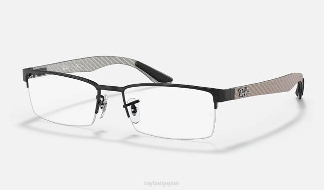 Ray-Ban マットブラック 男性 rb8412光学系 眼鏡 44RX2233