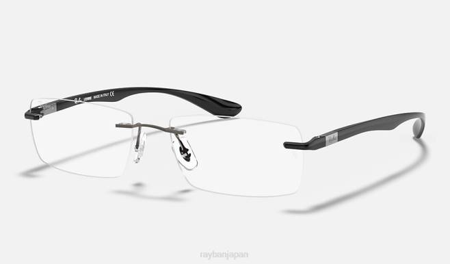 Ray-Ban ポリッシュガンメタル 男性 rb8724光学系 眼鏡 44RX2274