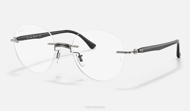 Ray-Ban ガンメタルにポリッシュブラック 男性 rb8768光学系 眼鏡 44RX2470